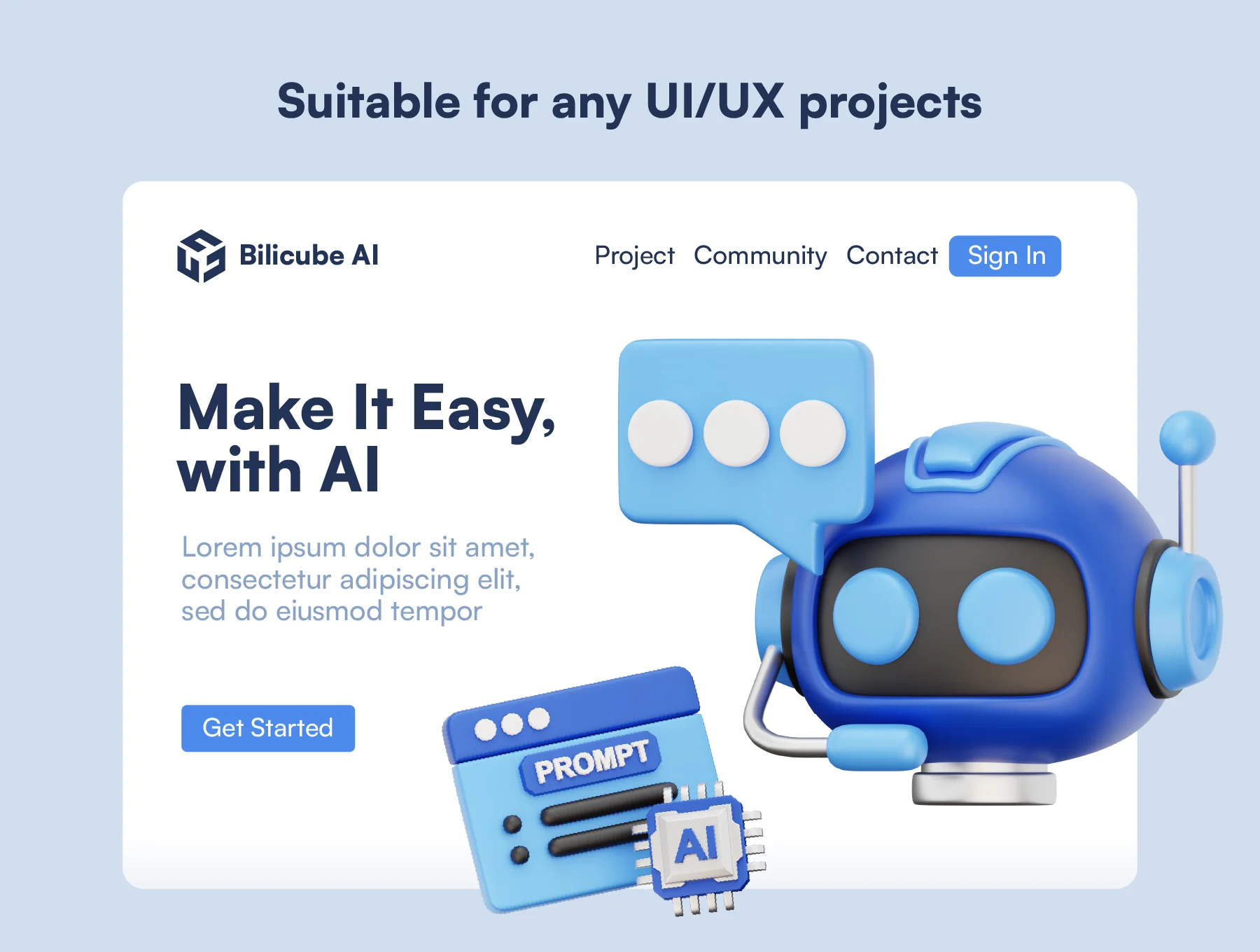3D Artificial Intelligence Icon Set 4