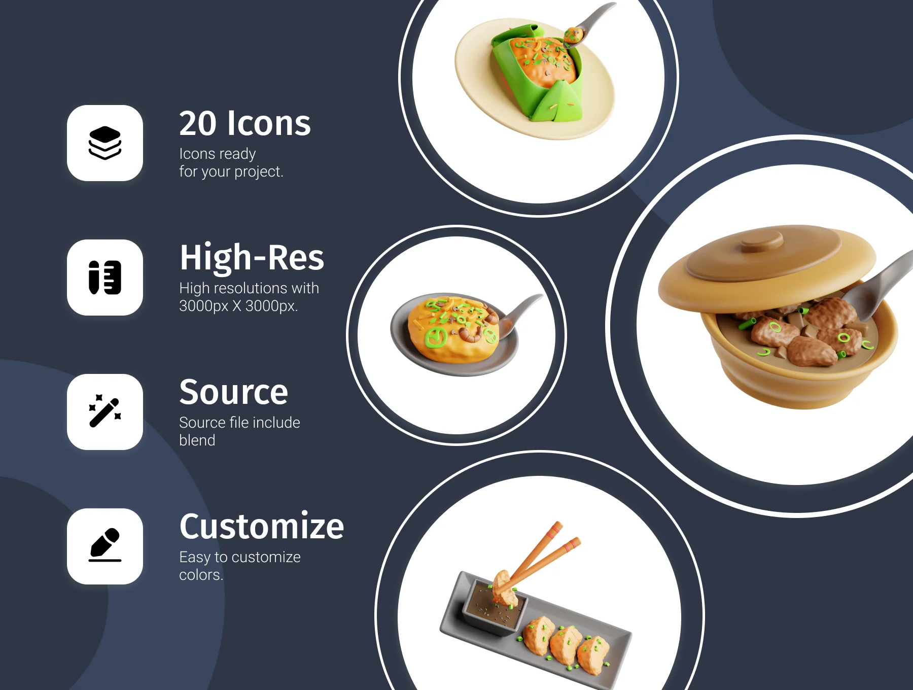 3D Asian Food 2