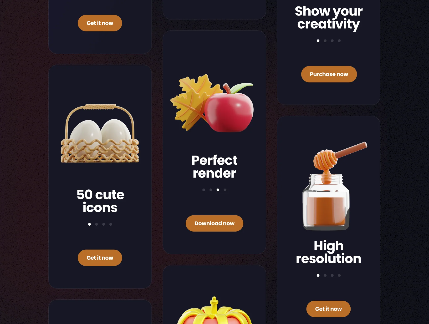 3D Autumn Icons 3
