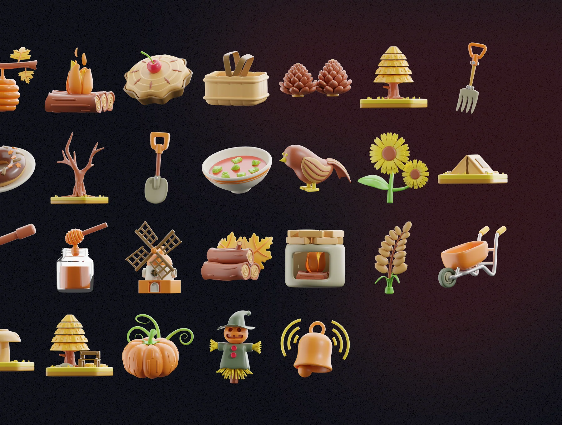 3D Autumn Icons 6