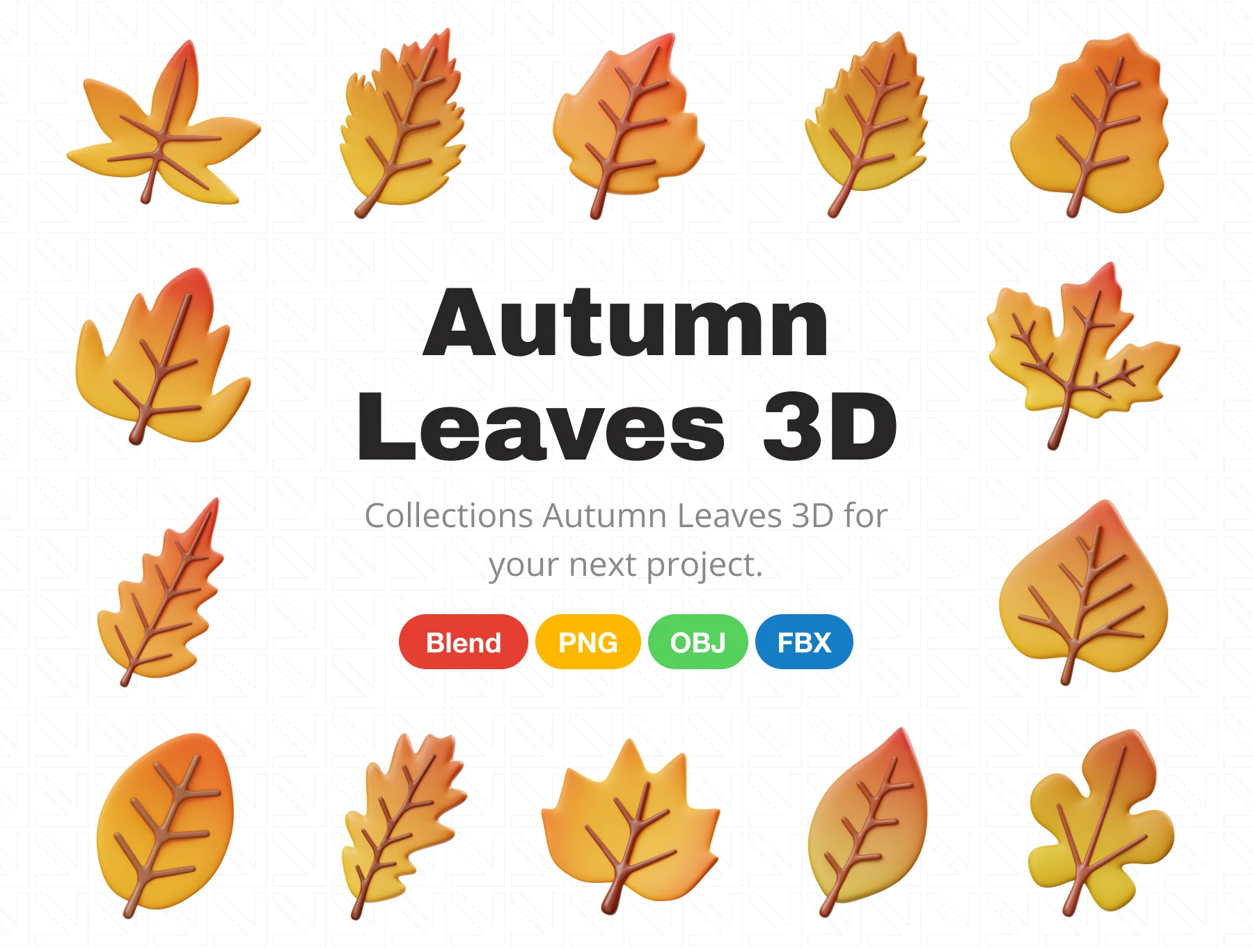3D Autumn Leaves