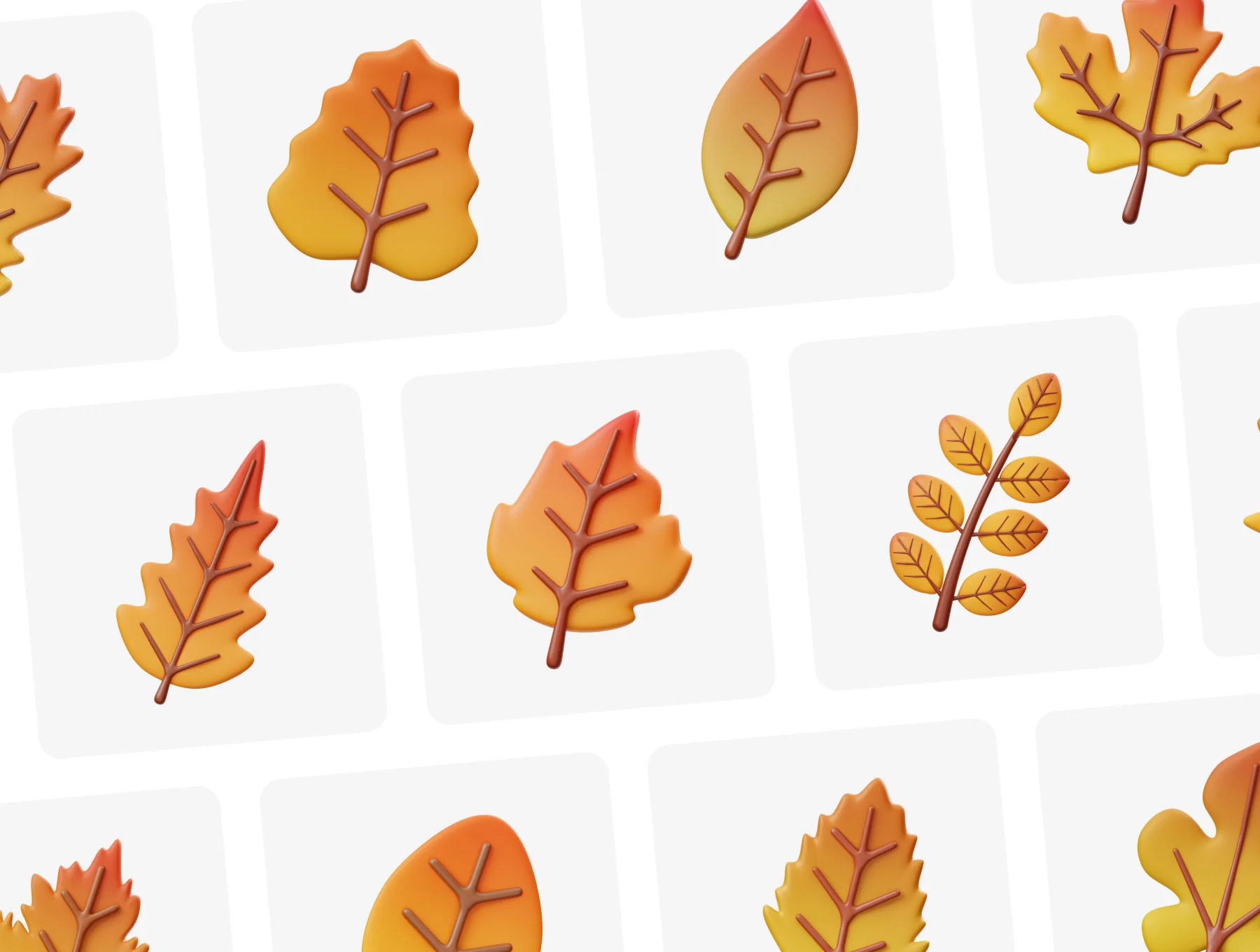 3D Autumn Leaves 5