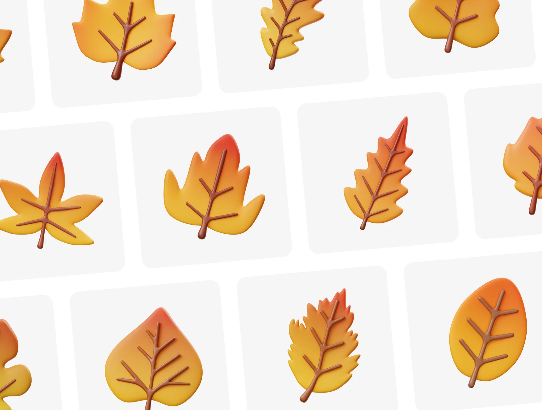 3D Autumn Leaves 6