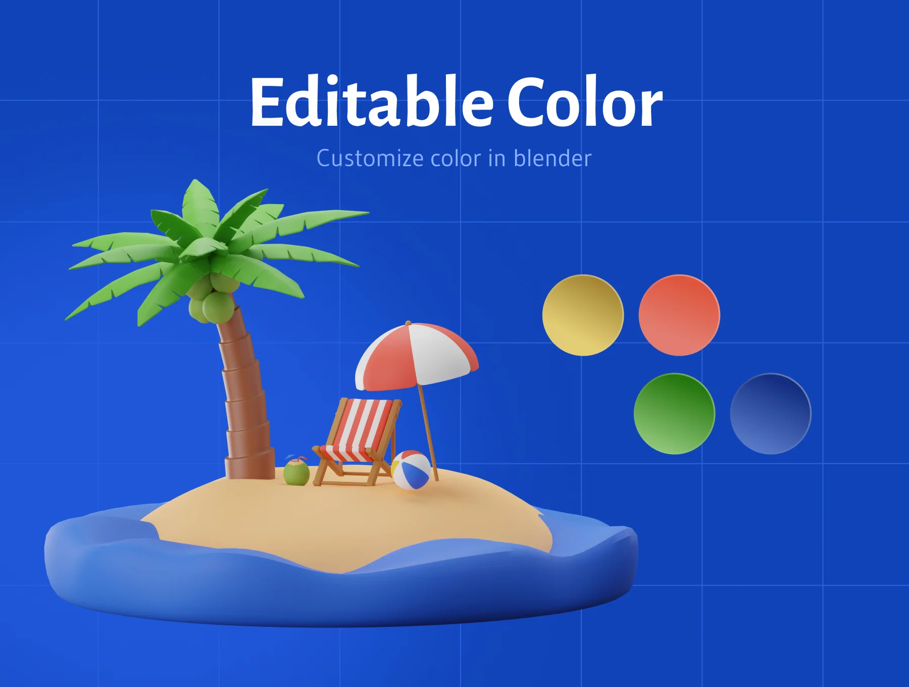 3D Beach Summer Icon Pack 5