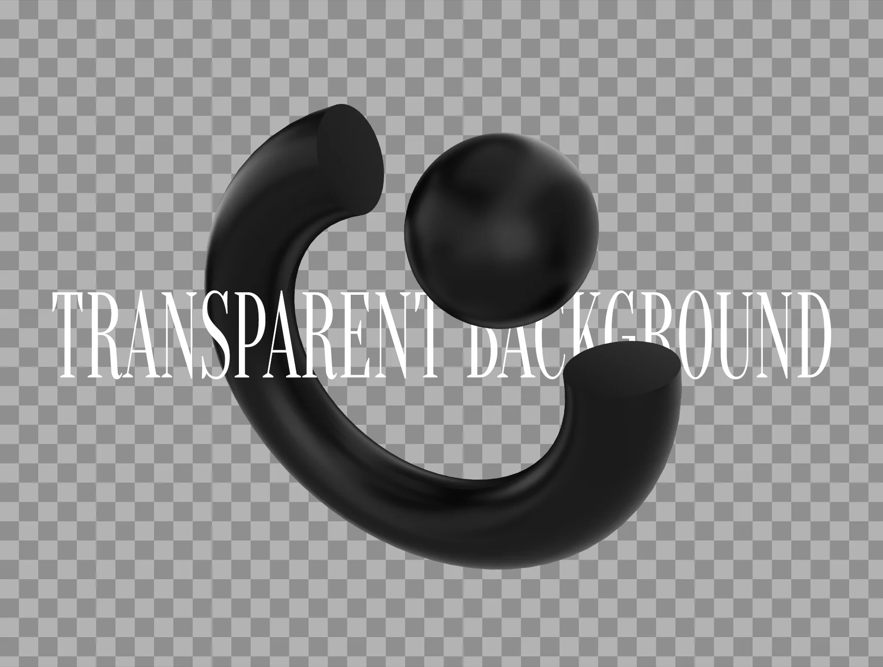 3D Black Shapes Collection 3