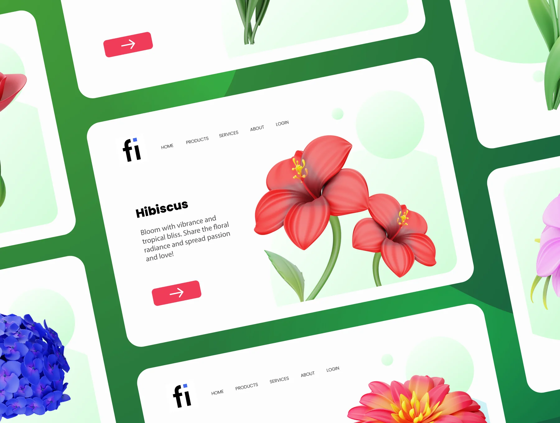 3D Blossom Icons 5