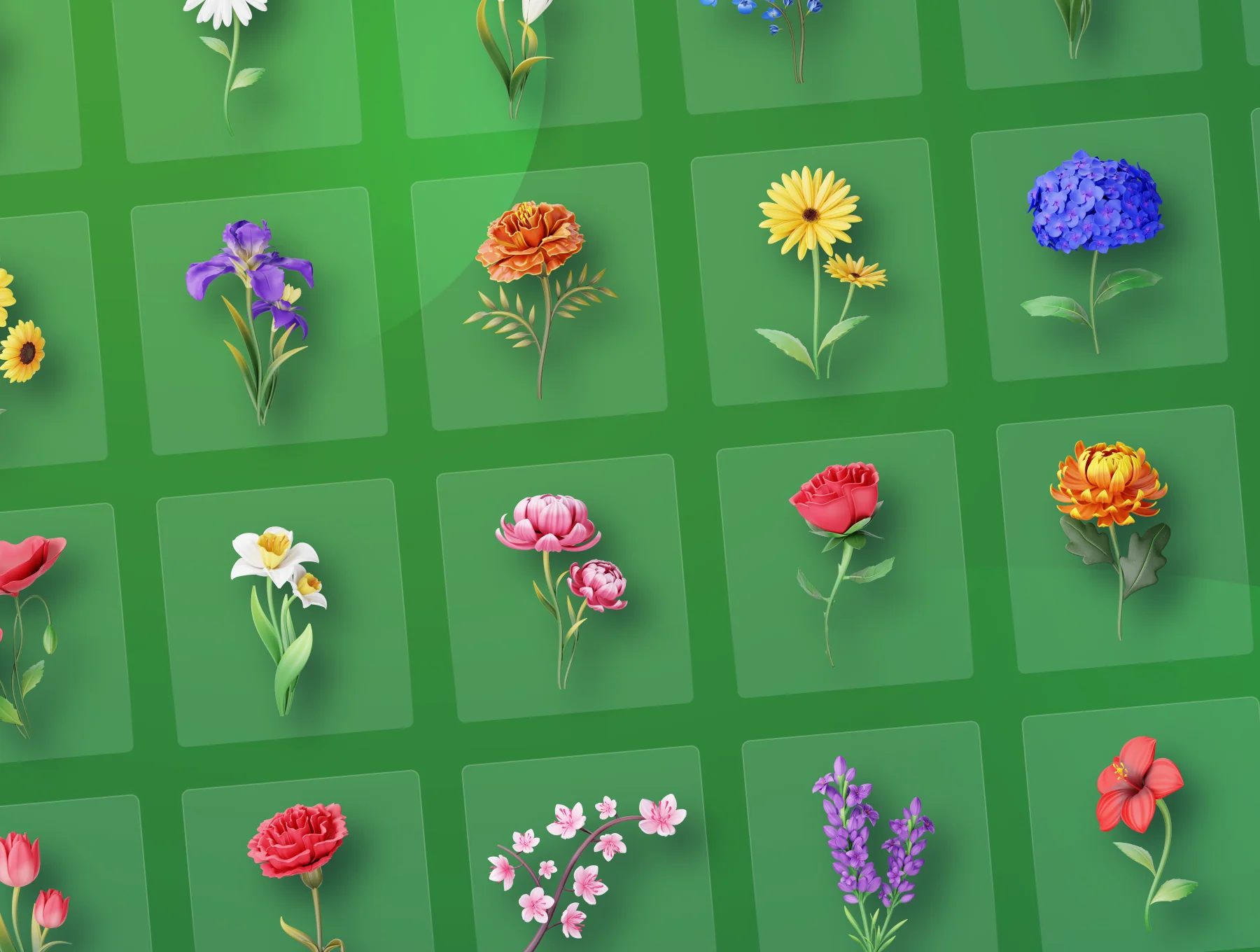 3D Blossom Icons 7