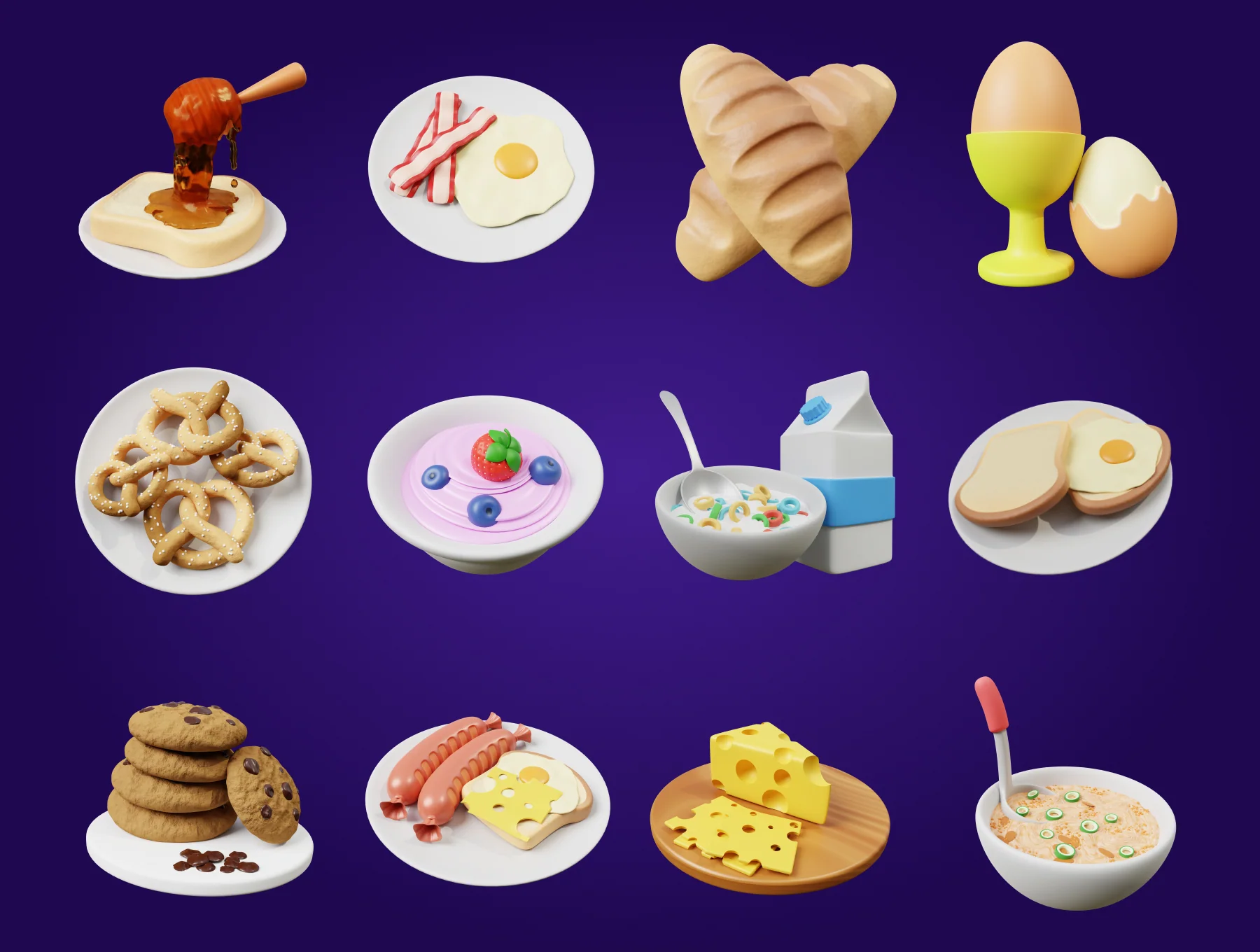3D Breakfast Icon 6