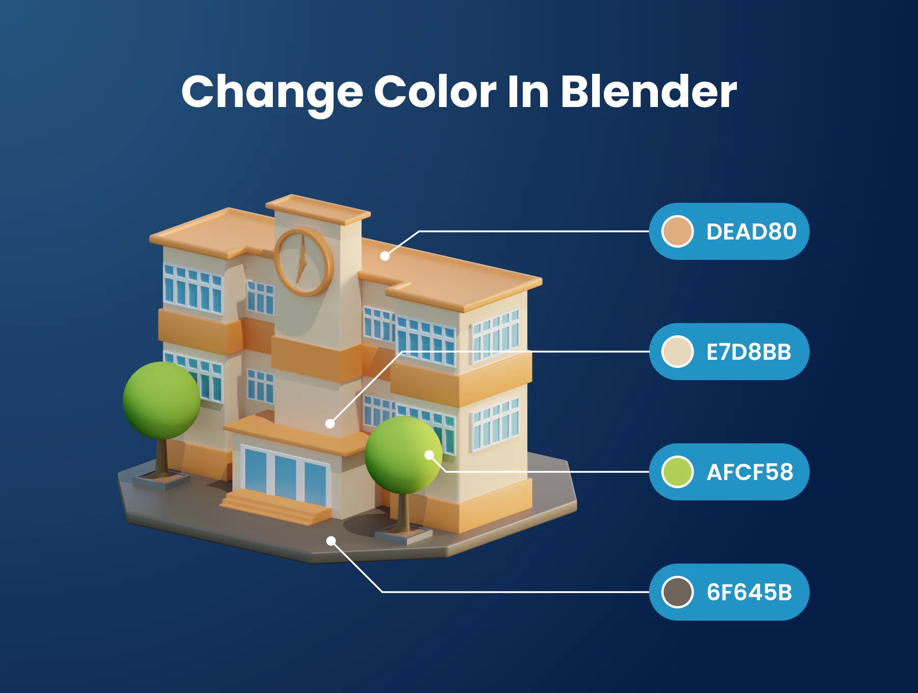 3D Building and Landmarks Illustration 3