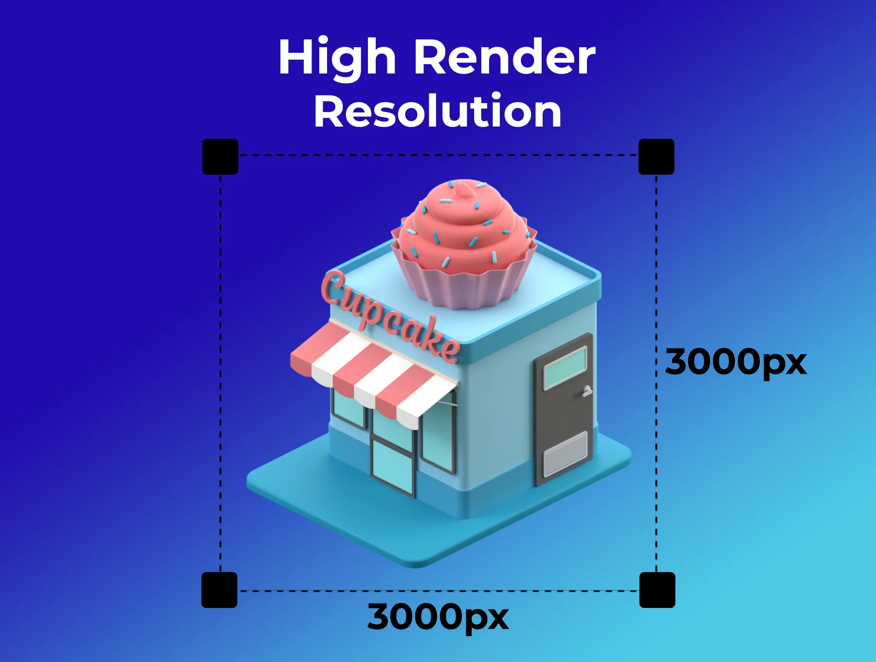 3D Building Illustrations 3
