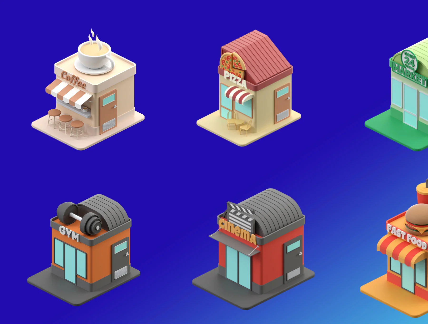 3D Building Illustrations 5