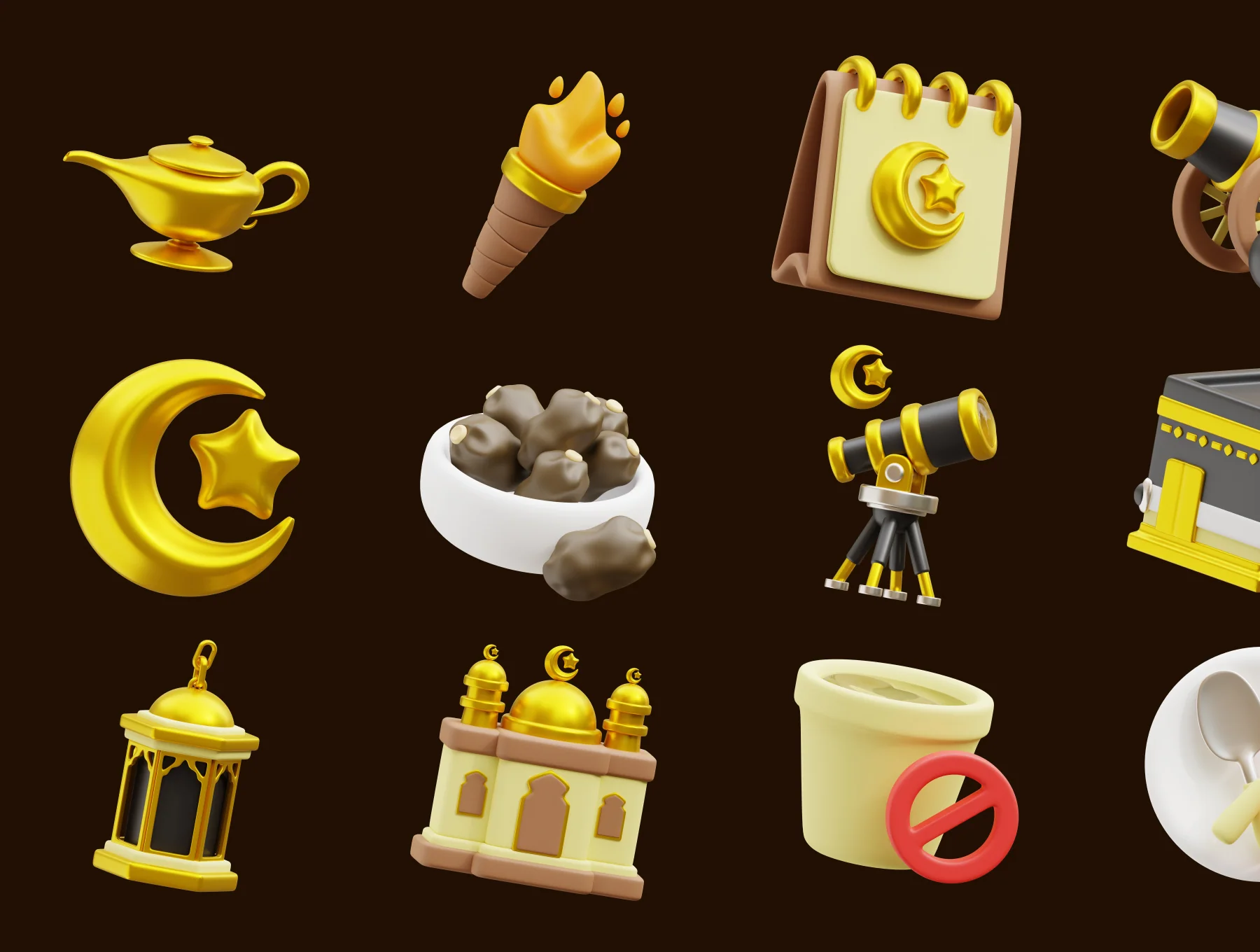 Ramadan Kareem 3D Icon Pack 5