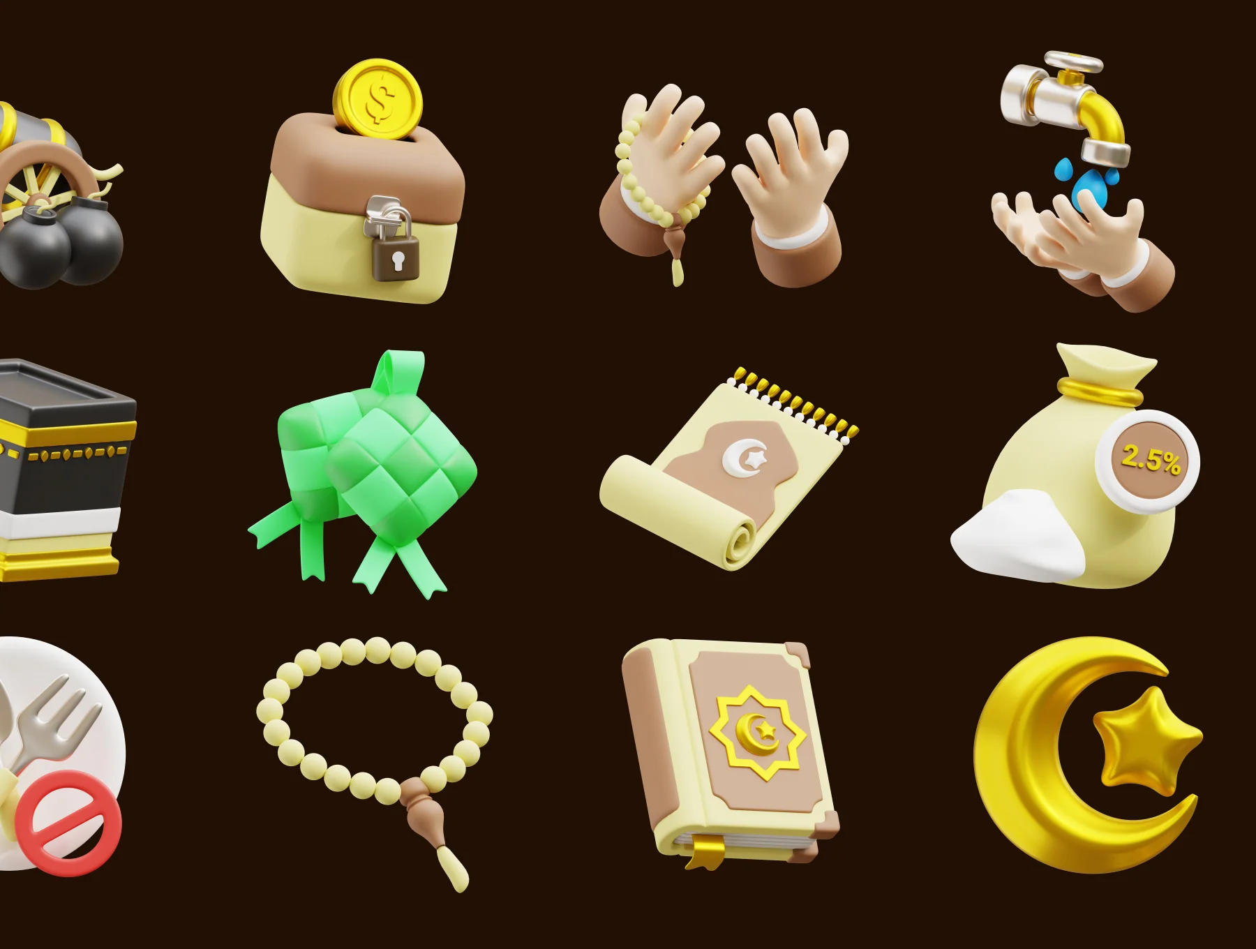 Ramadan Kareem 3D Icon Pack 6