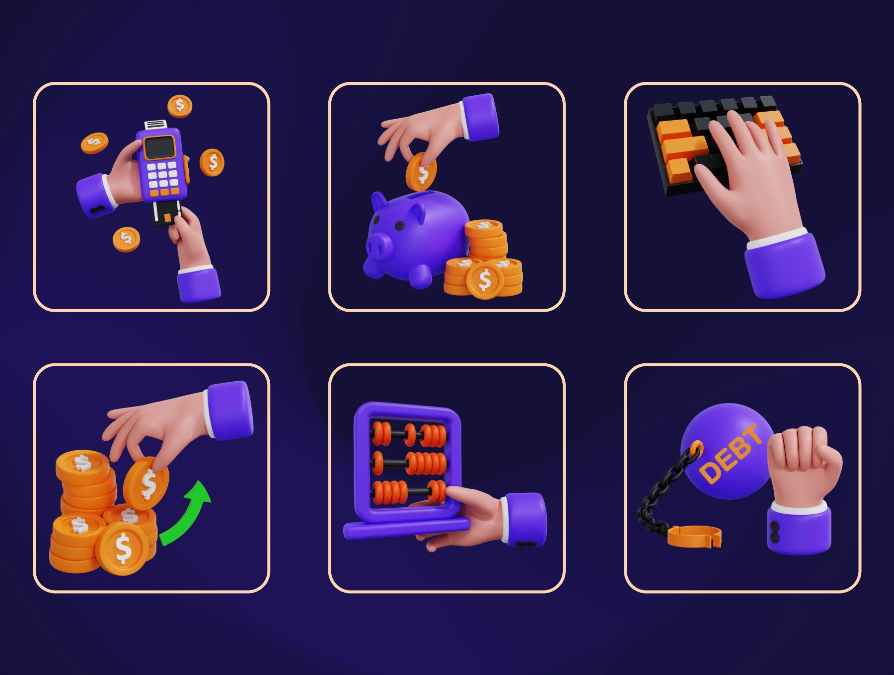 3D Business Hand Gesture 5