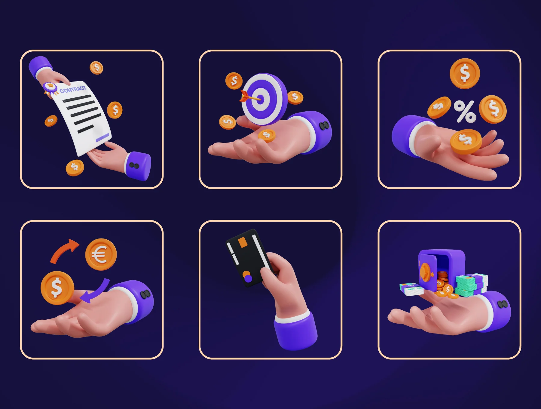 3D Business Hand Gesture 6