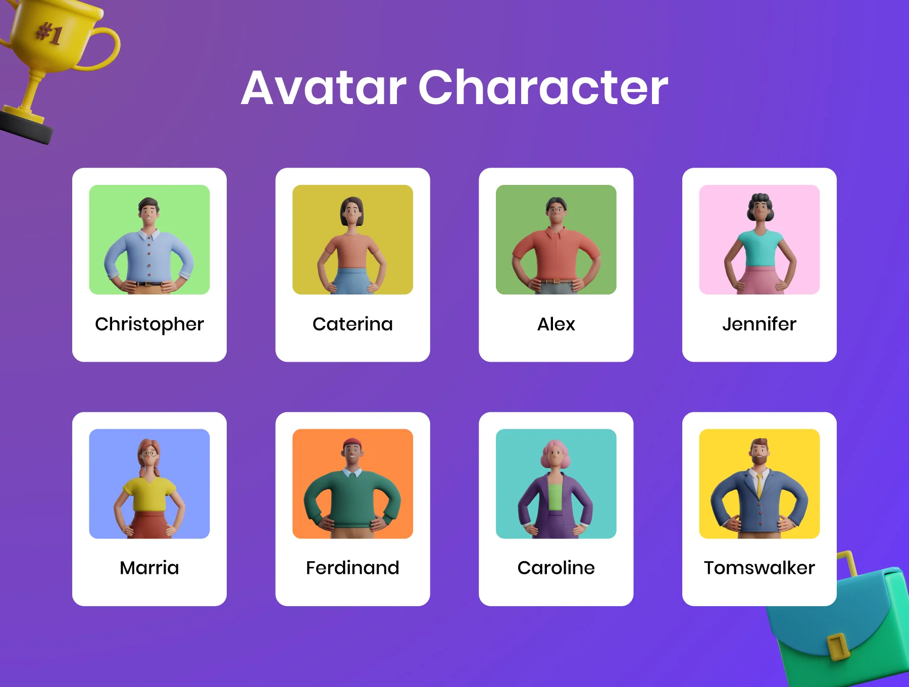 3D Business Illustration Character Pack 2