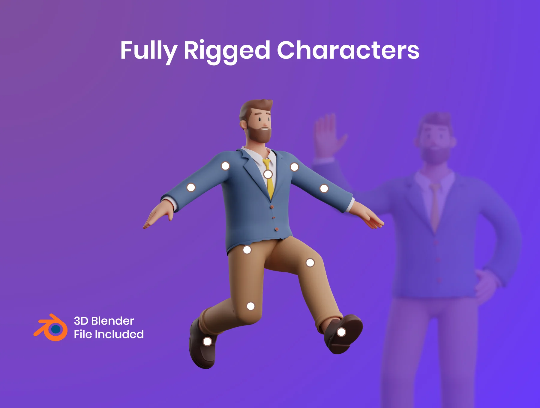 3D Business Illustration Character Pack 3