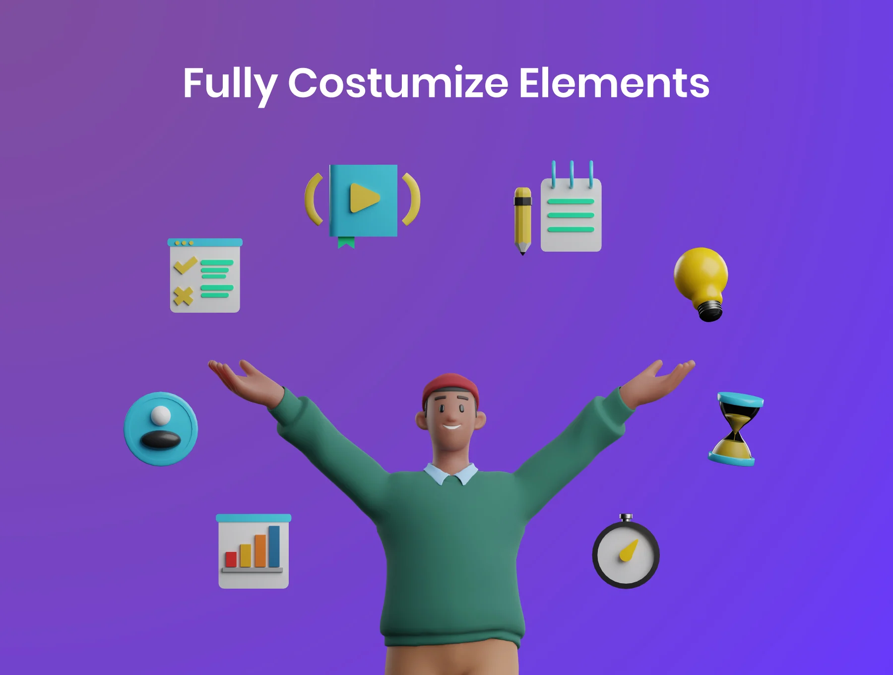 3D Business Illustration Character Pack 4