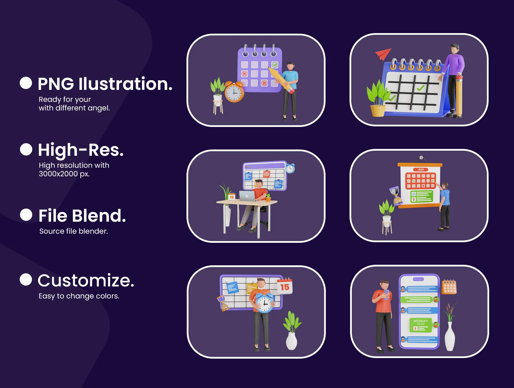 3D Business Schedule Pack 7