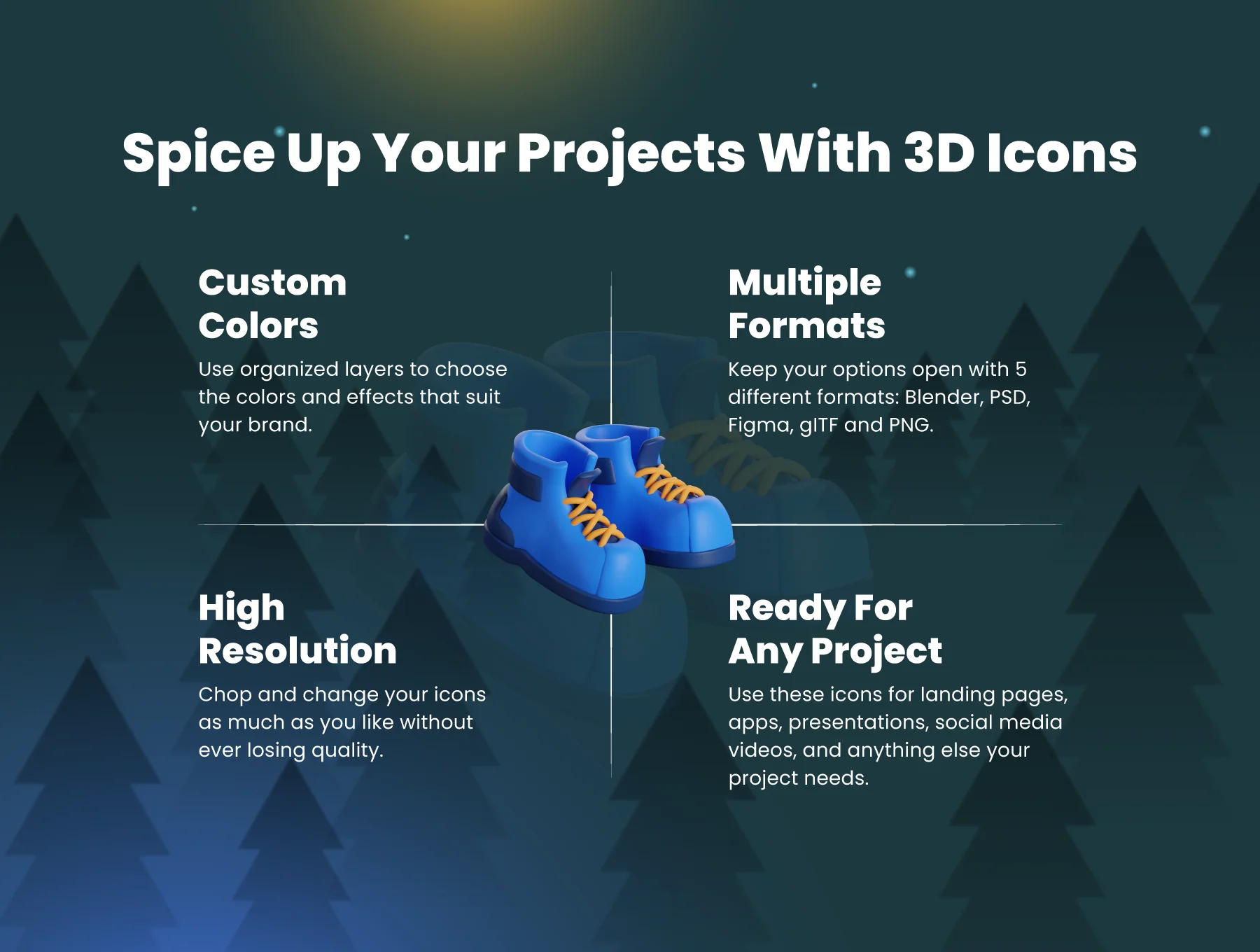 3D Camping Icon Set 3
