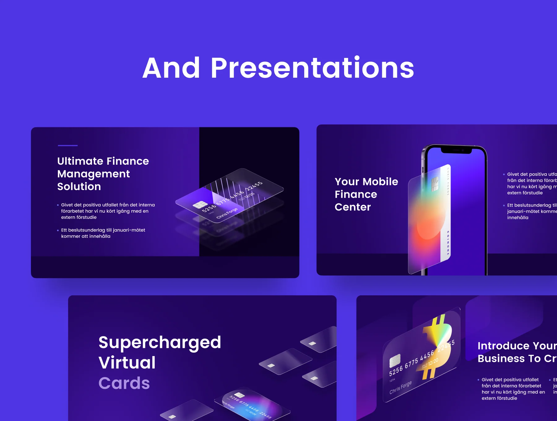 3D Translucent Credit Cards Mockups 6