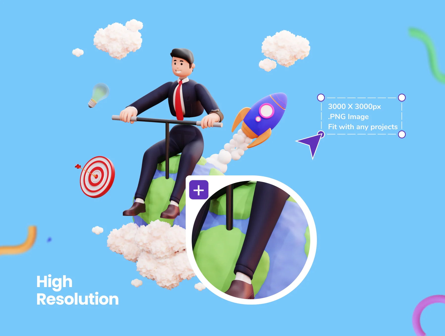 3D Character Businessman Illustration Pack 4