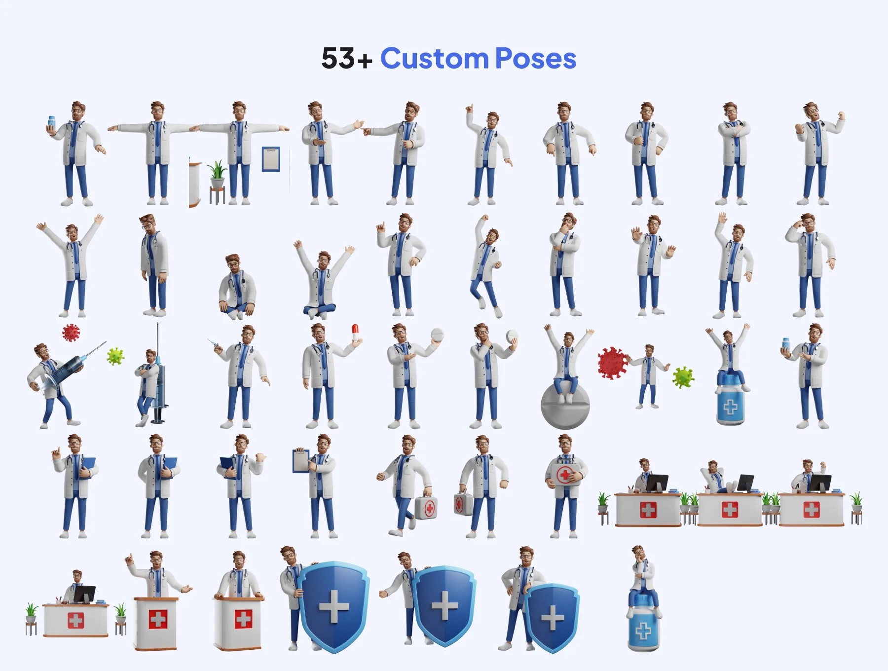 3D Character Doctor Figma UI KIT