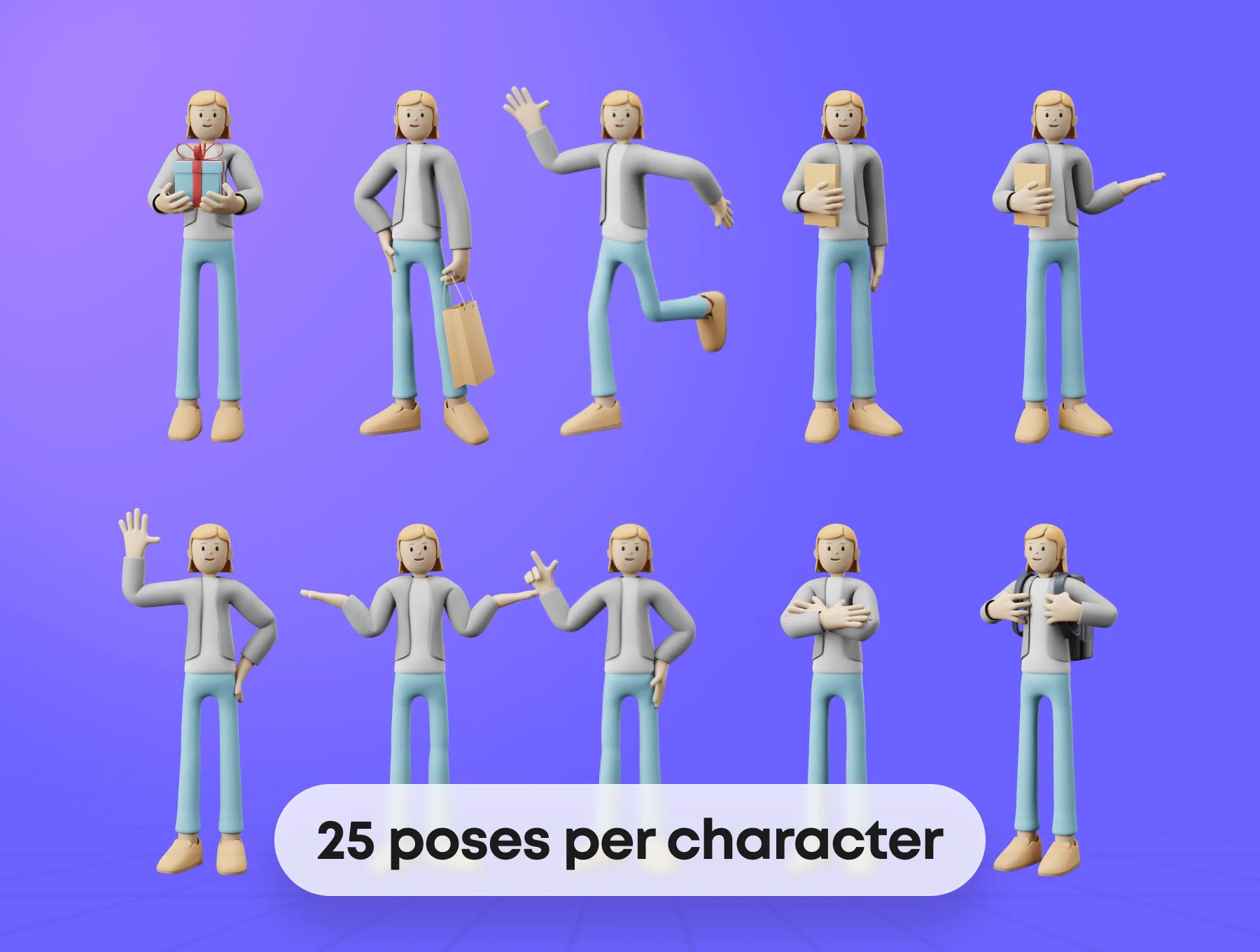 3D Character Illustration Pack 5