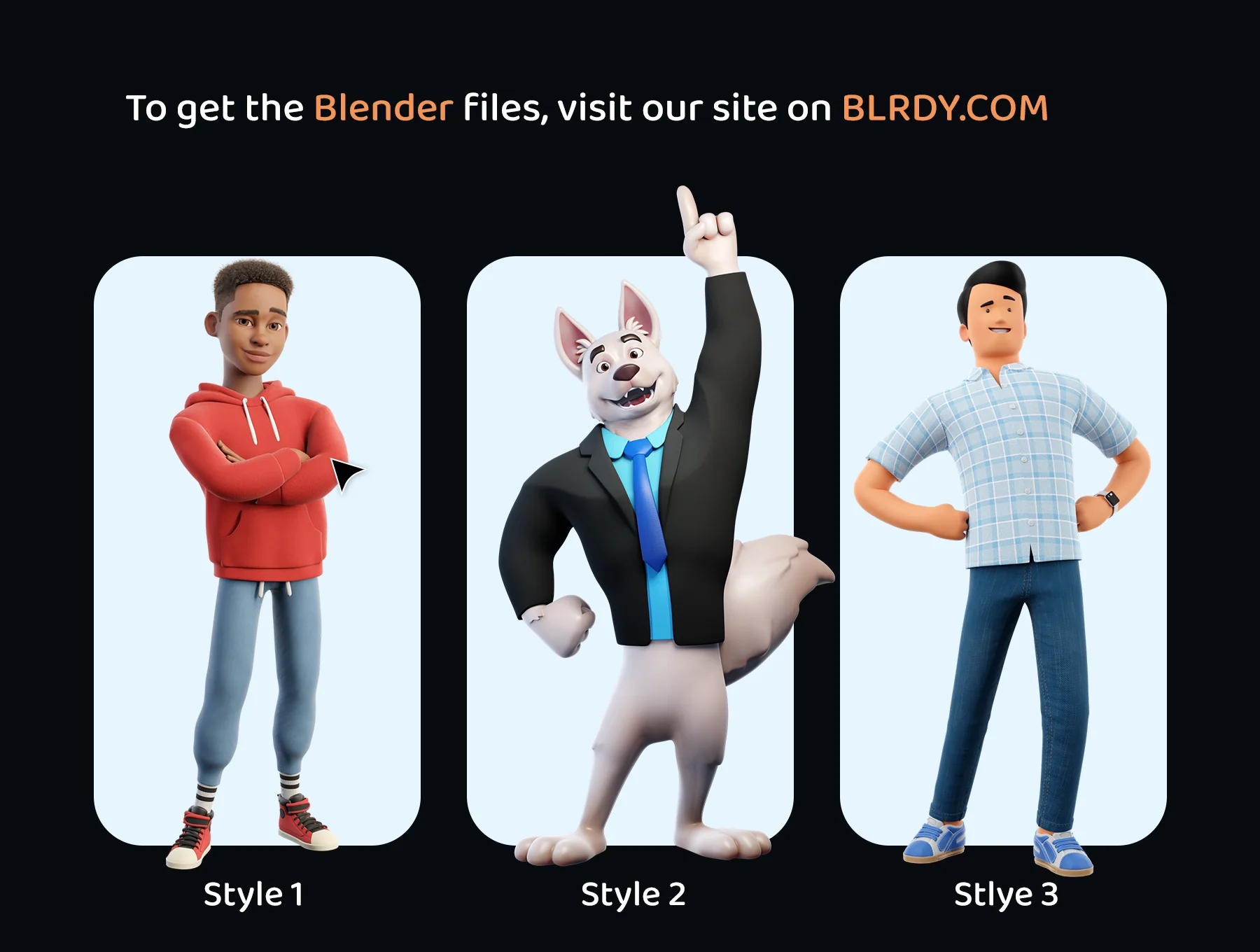3D Character Illustration Pose Library Figma Pack 4