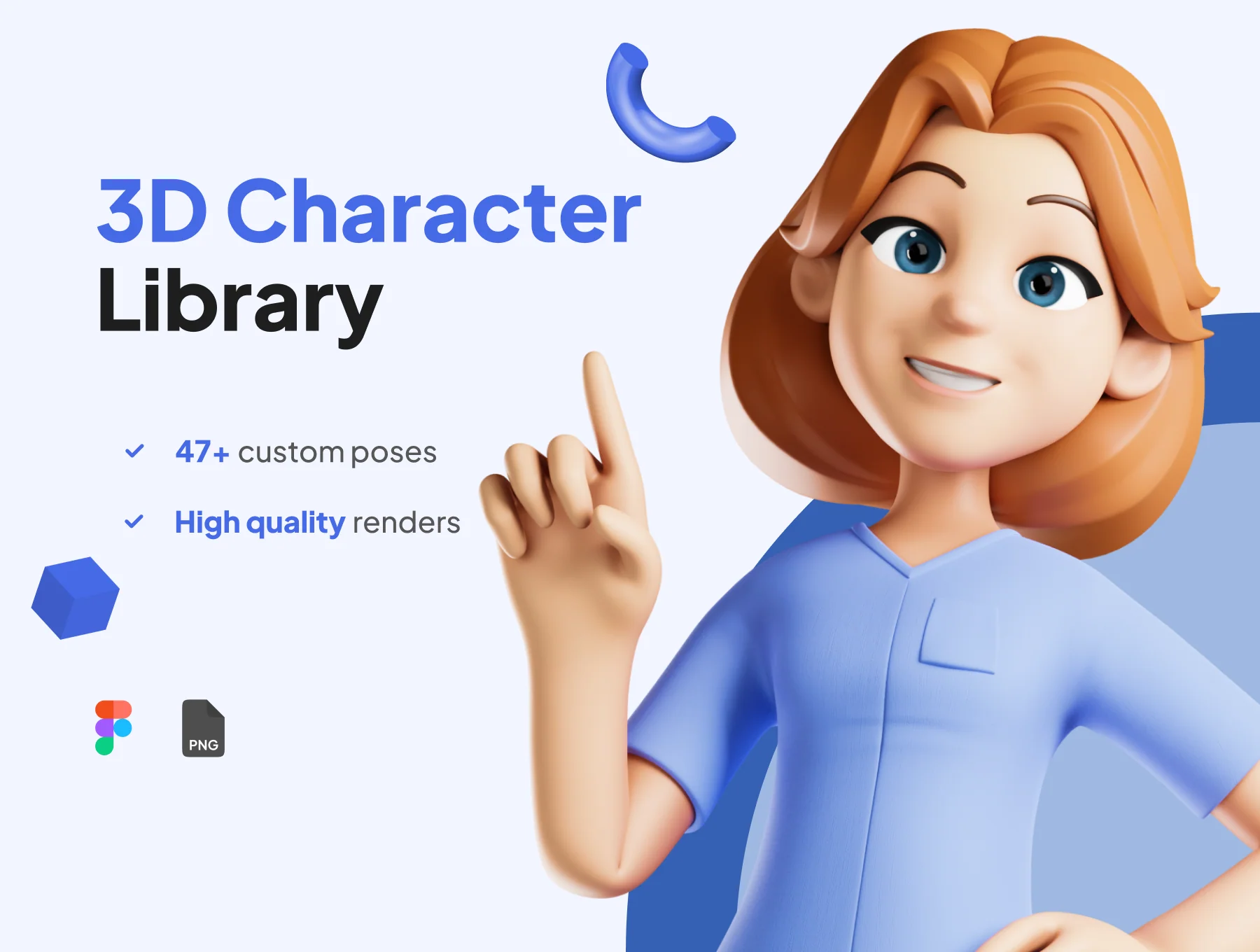 3D Character Nurse Figma UI KIT