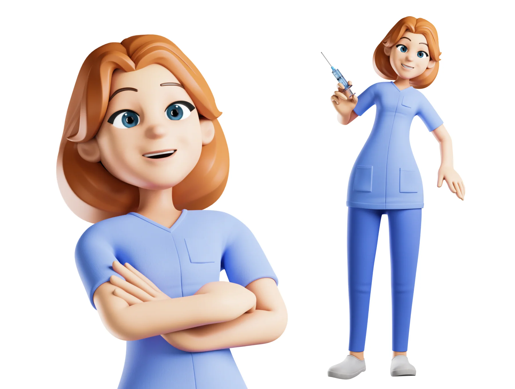 3D Character Nurse Figma UI KIT 3