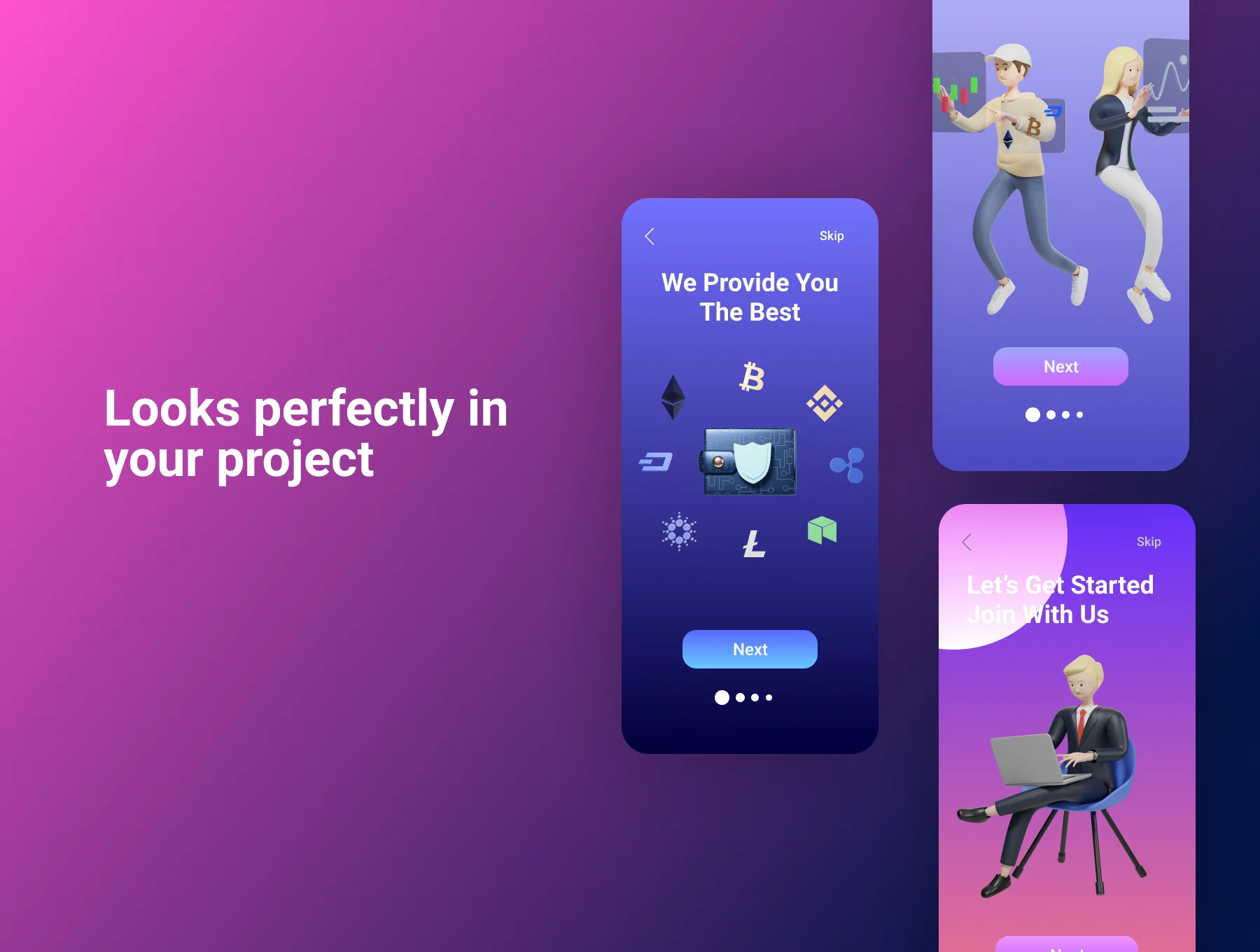 3D Character Pack Crypto Illustration & 3D Elements object 9