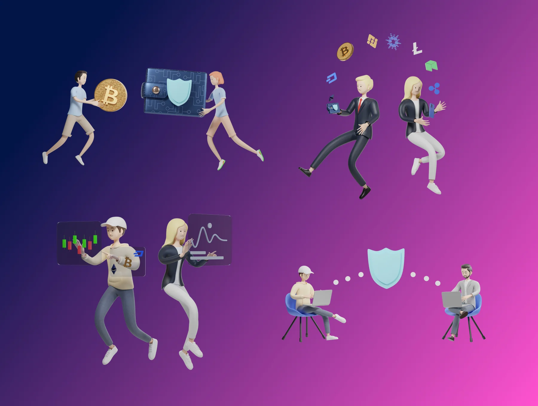 3D Character Pack Crypto Illustration & 3D Elements object 4