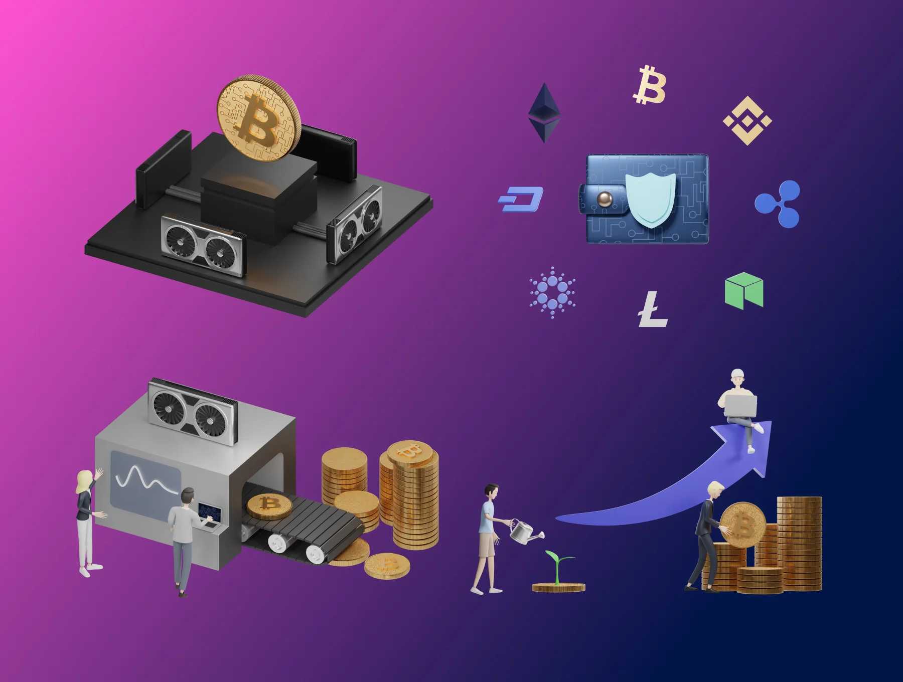 3D Character Pack Crypto Illustration & 3D Elements object 8