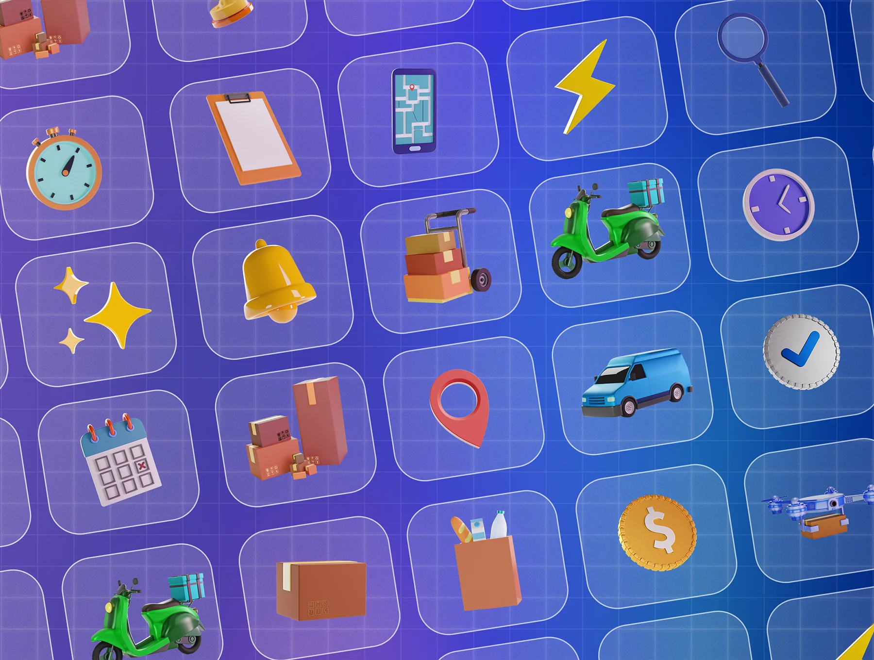 3D Character pack Delivery Courier Illustration 9
