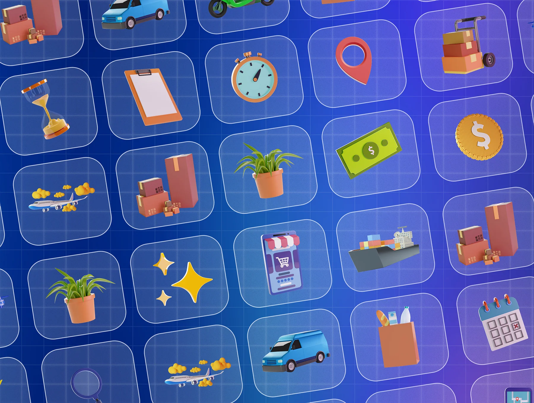 3D Character pack Delivery Courier Illustration 10