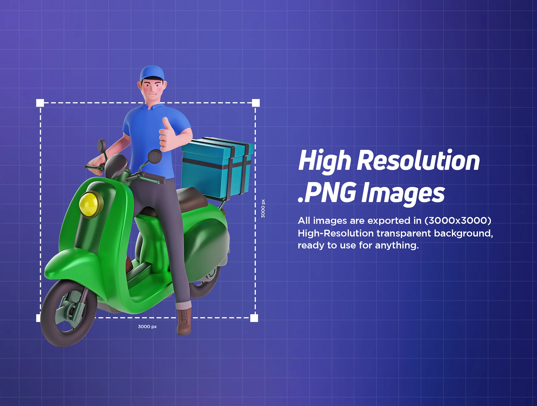 3D Character pack Delivery Courier Illustration 7