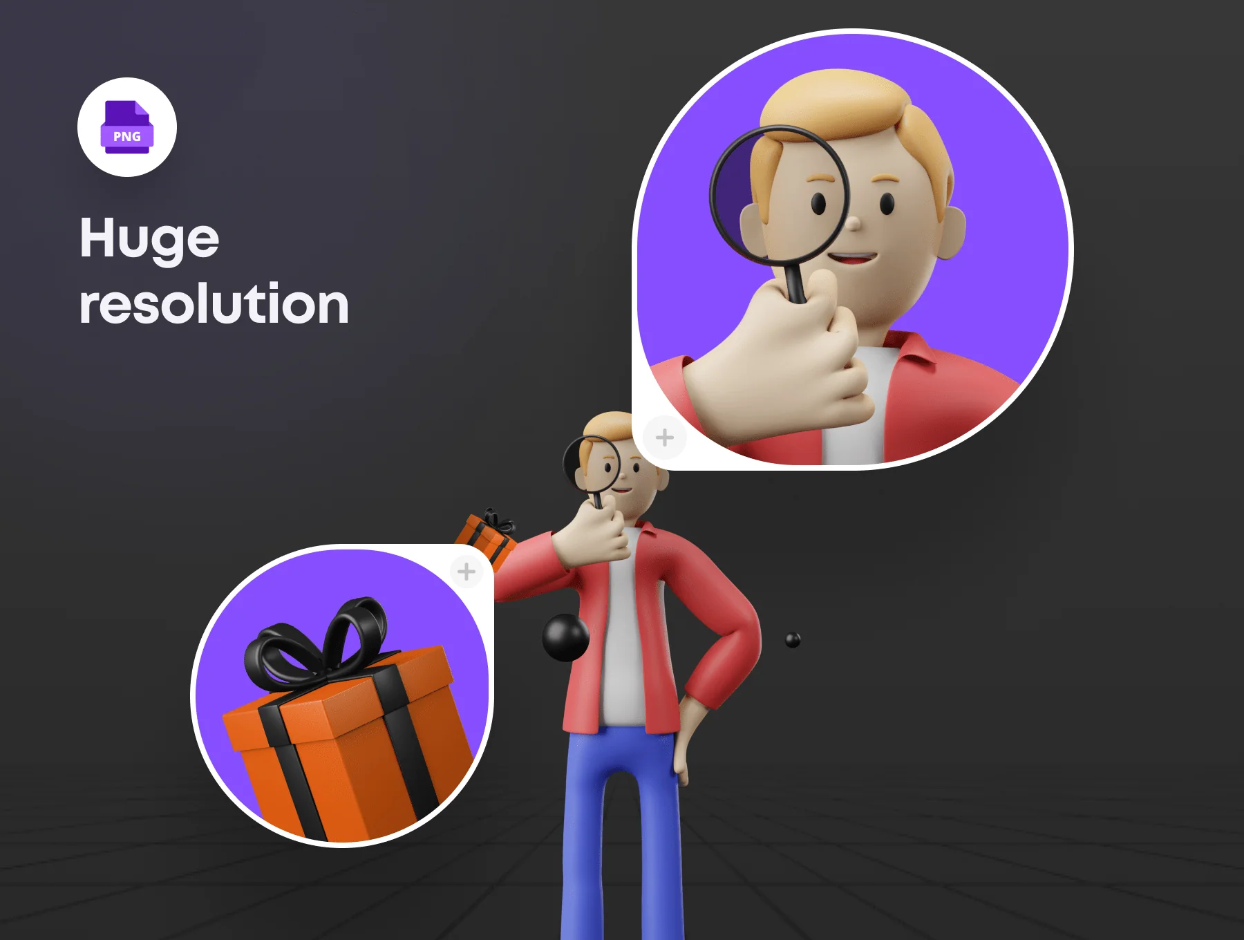 3D Character Pack Illustration & 3D Elements object 6