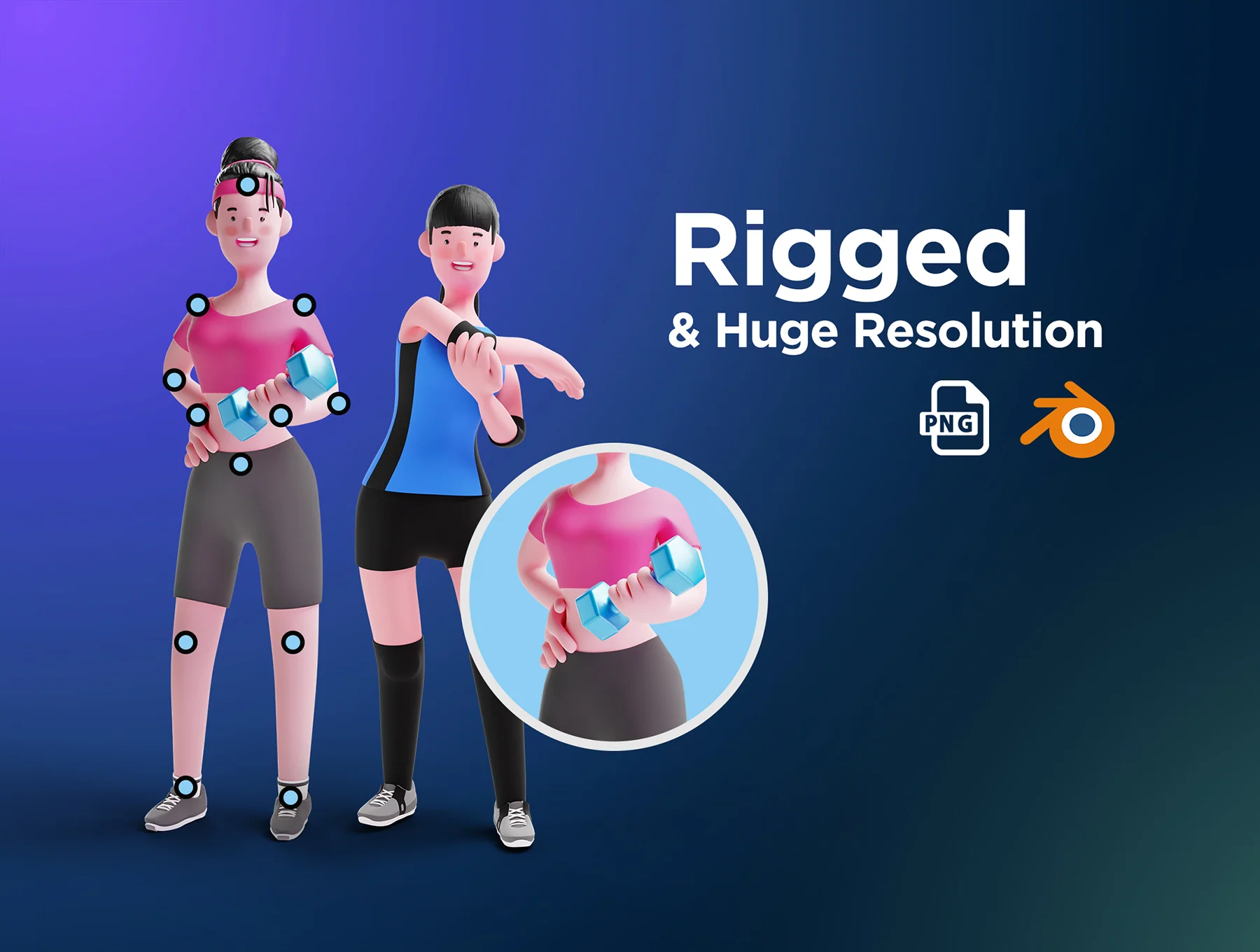 3D Character Pack Sport Illustration & 3D Elements object 3