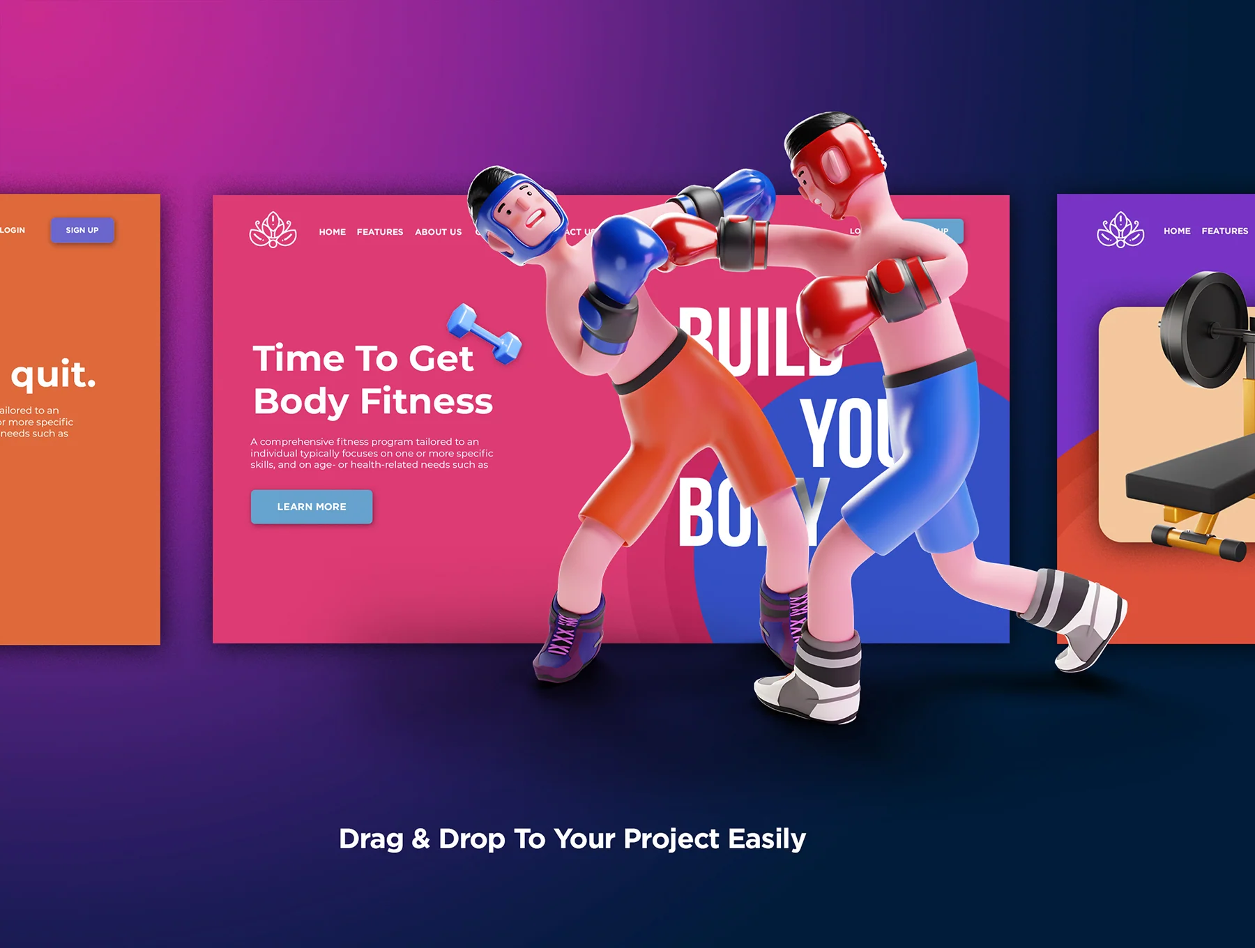 3D Character Pack Sport Illustration & 3D Elements object 4