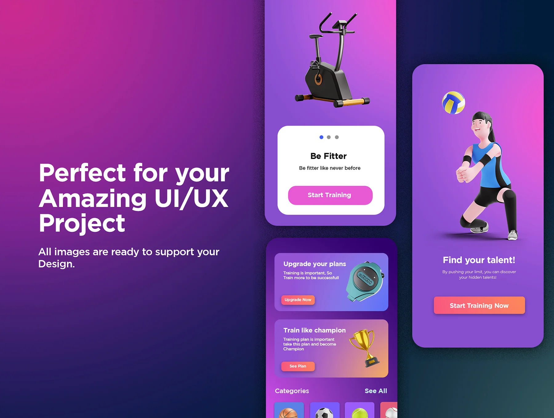 3D Character Pack Sport Illustration & 3D Elements object 5