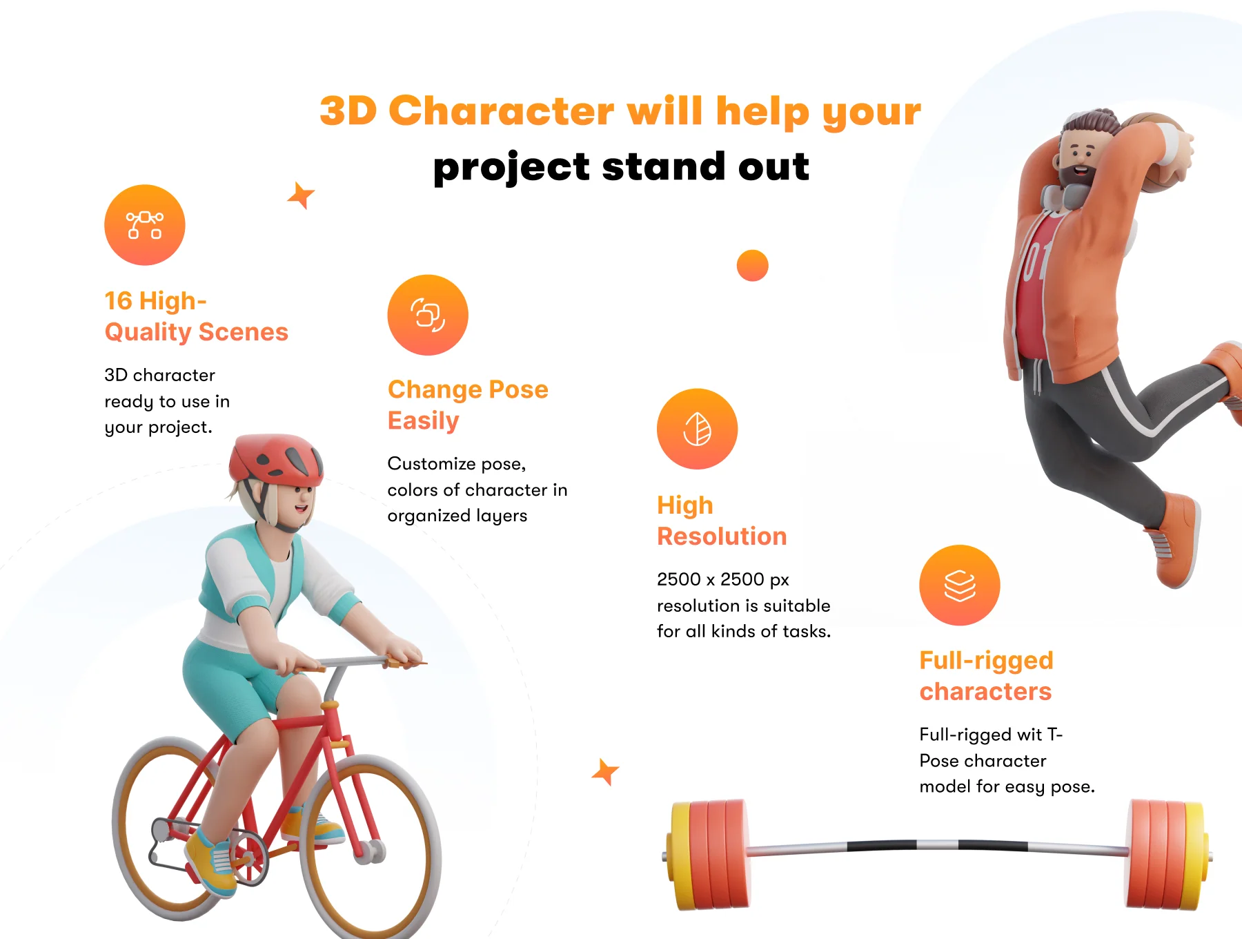 3D Character Sports Pack 2