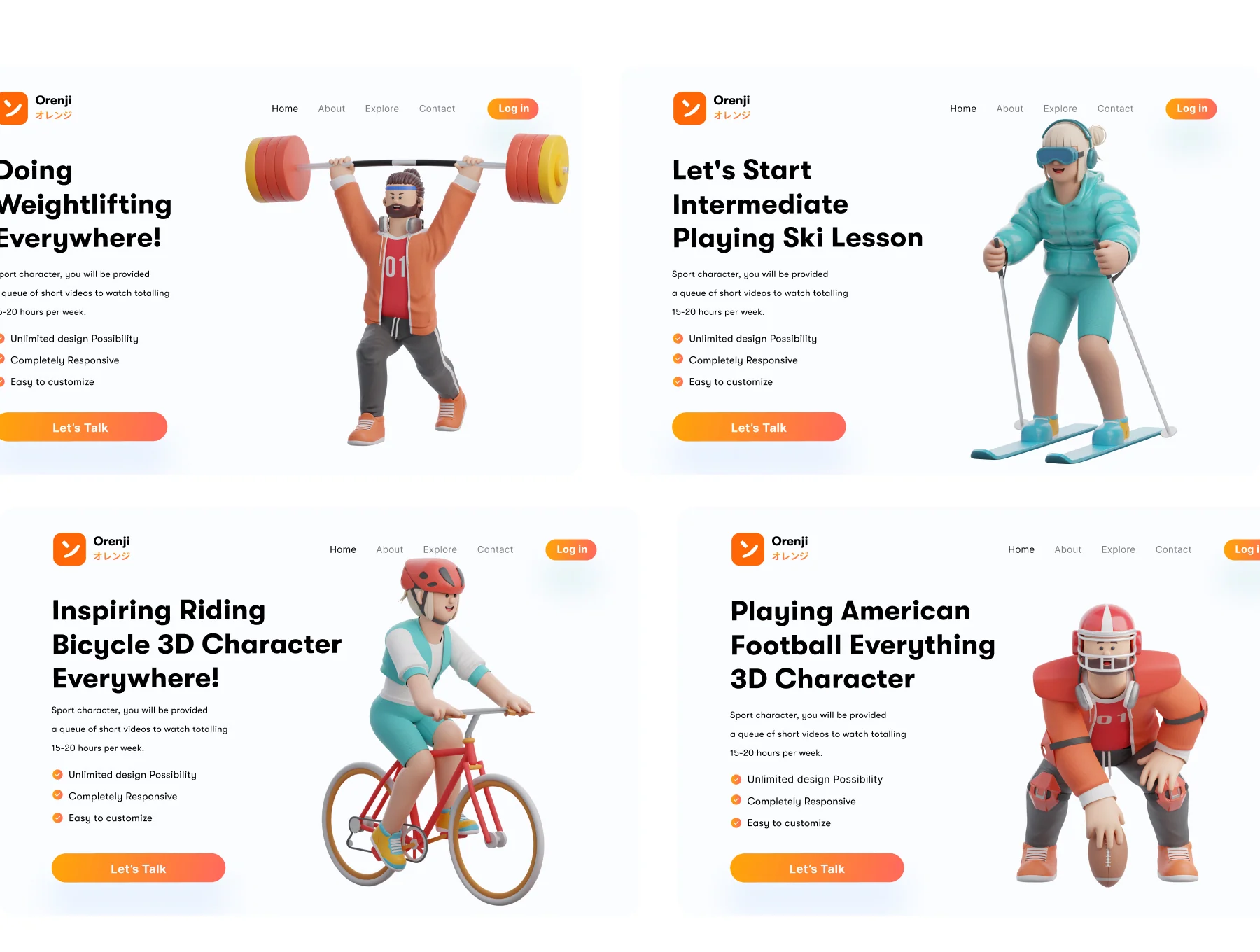 3D Character Sports Pack 5