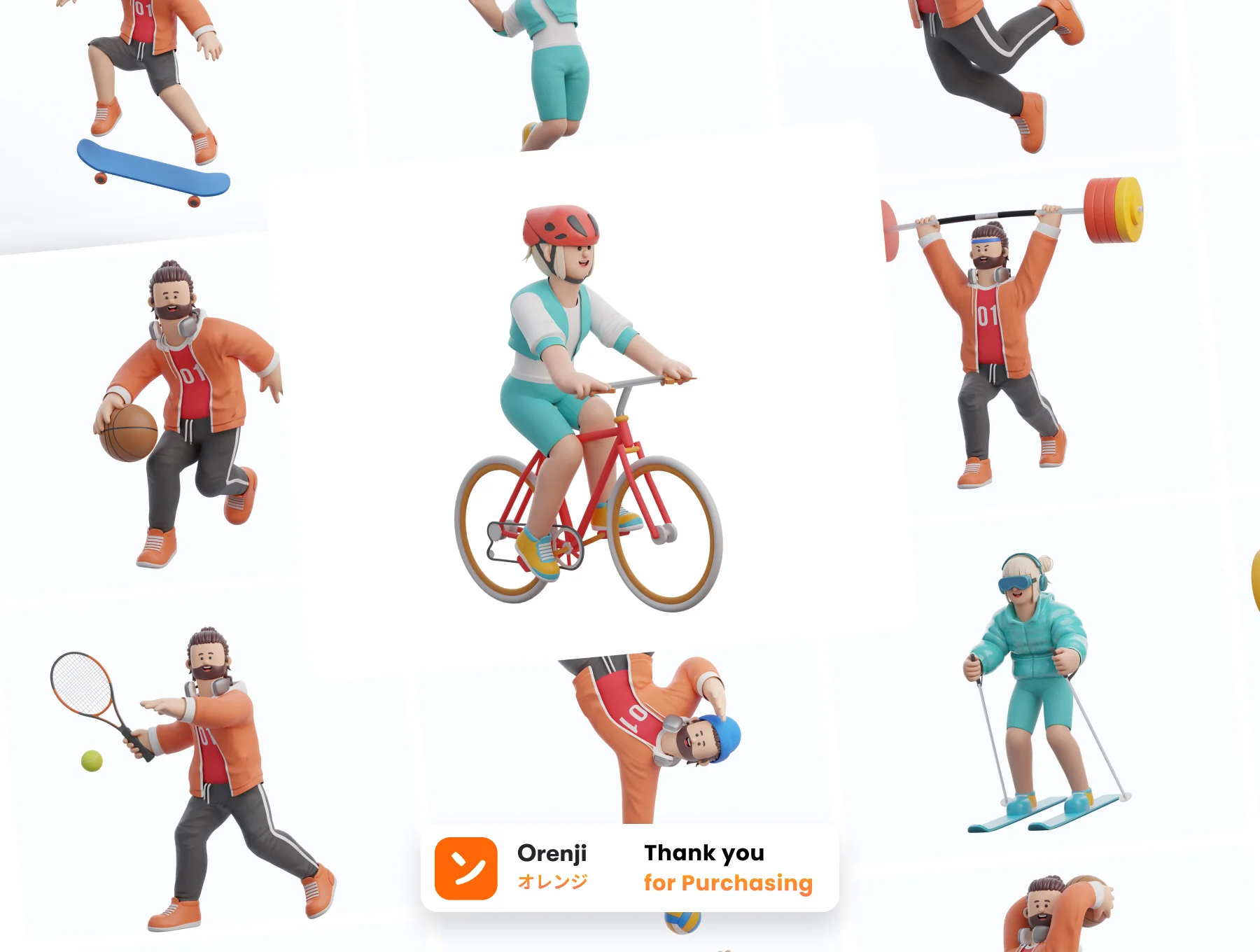 3D Character Sports Pack 8