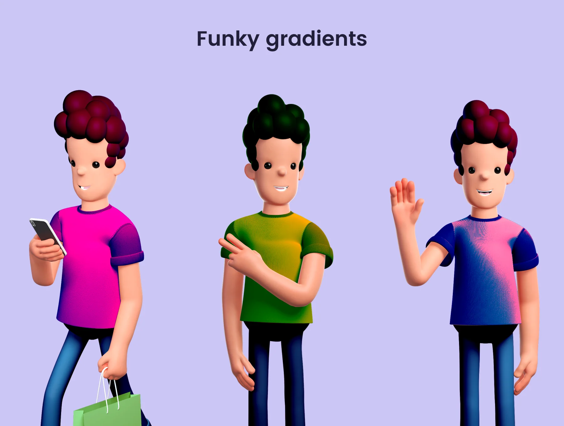 3D character with 10 poses 6