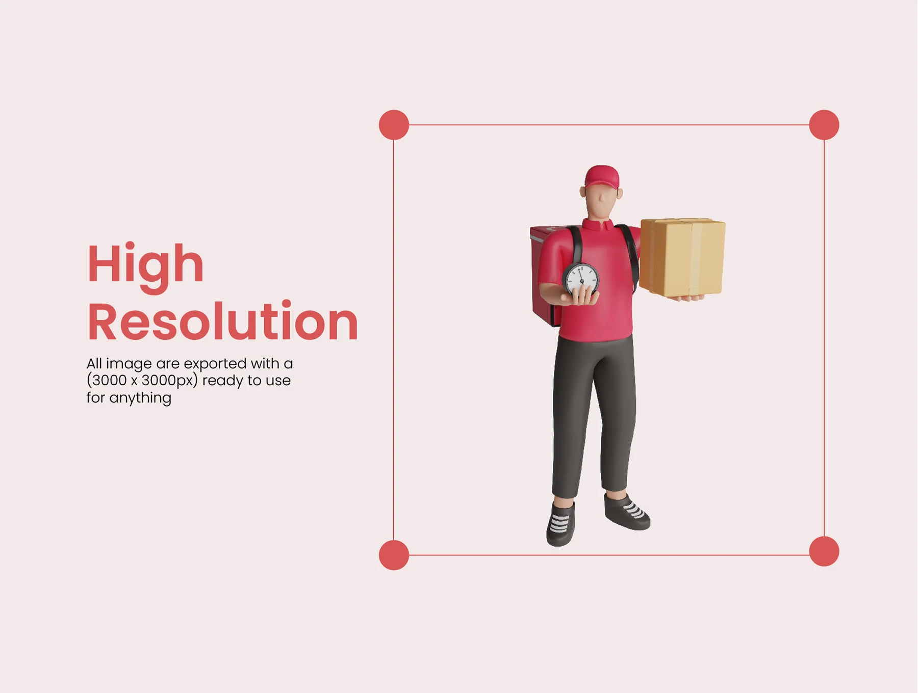 3D Characters Delivery Courier 3