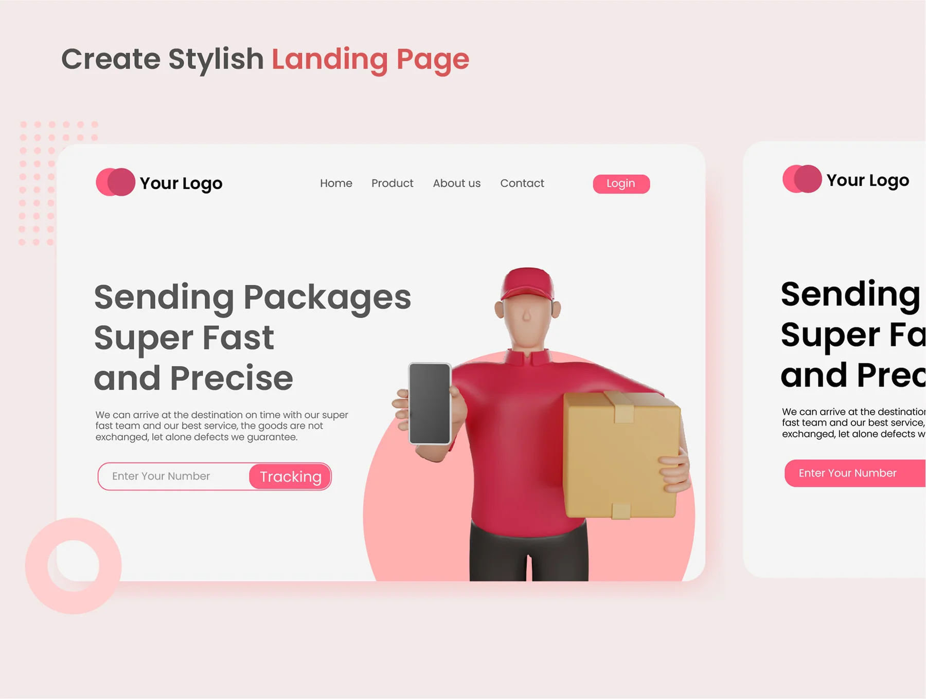 3D Characters Delivery Courier 4