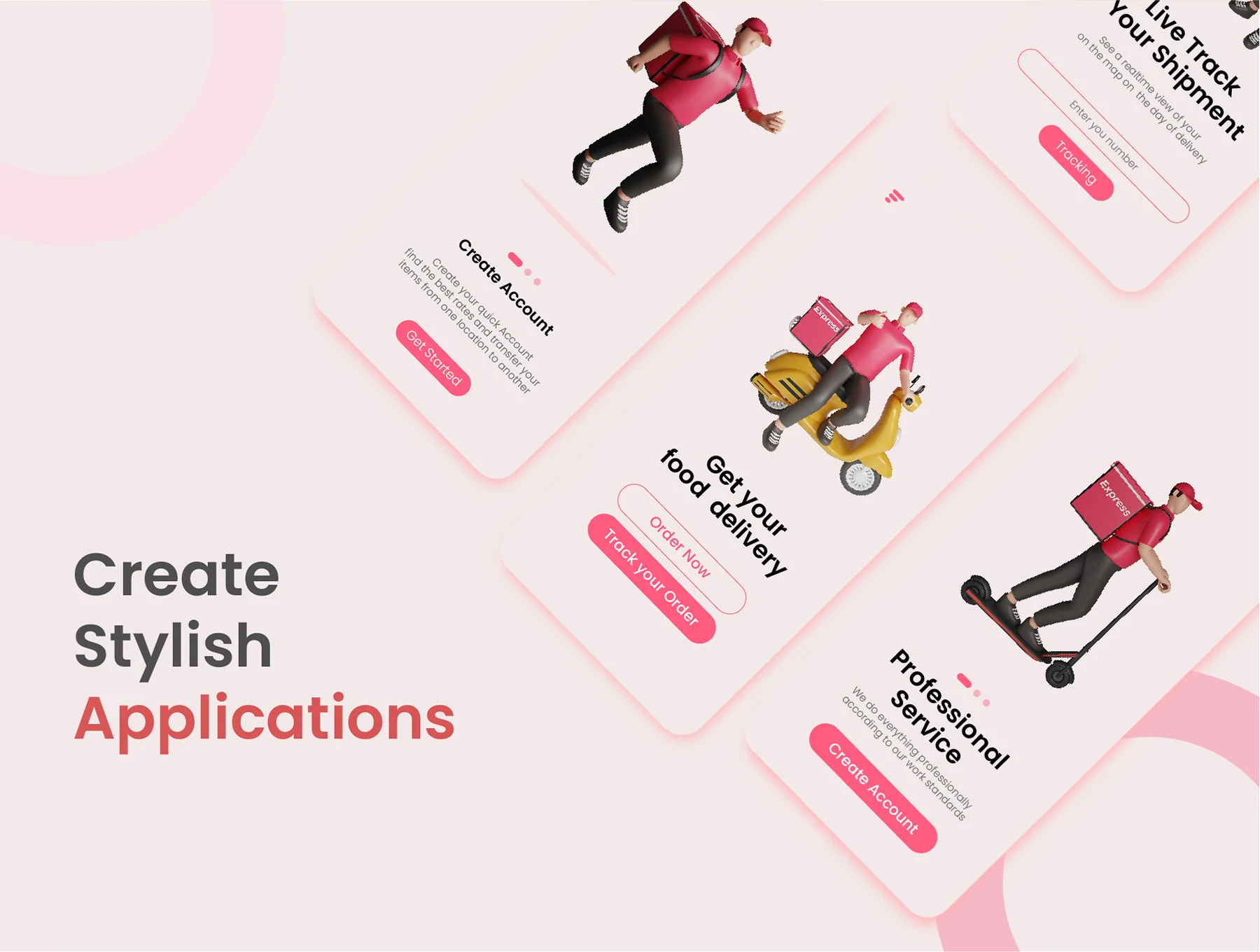 3D Characters Delivery Courier 5