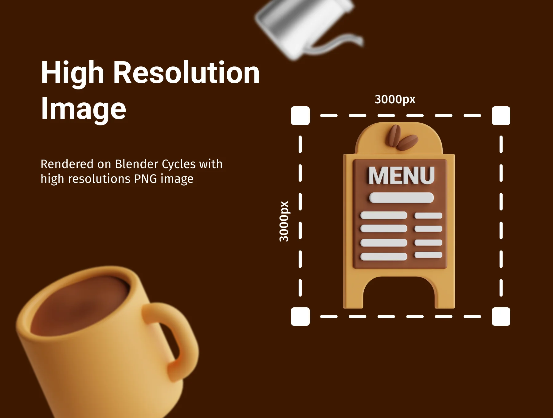 3d coffee icon set 3