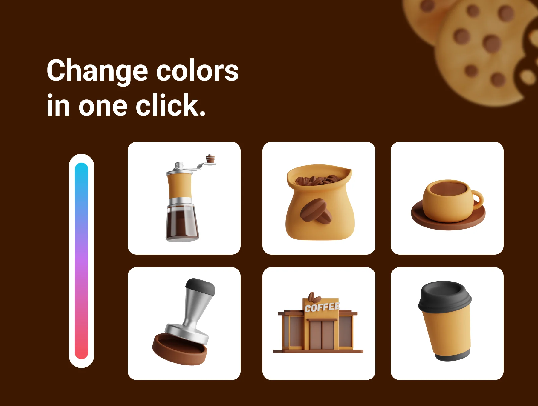 3d coffee icon set 4